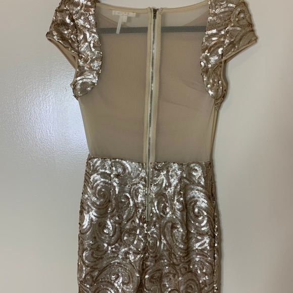 NWOT // Soieblu Dress // Sequined Gold - Picture 4 of 4